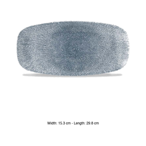 Plat de service rectangulaire bleu Raku 30 × 15,3 cm Churchill Studio Prints Tbxo11 - Product Image 3