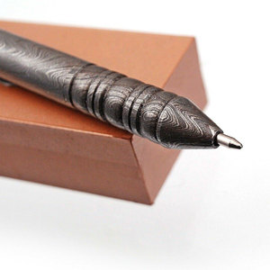 Bolígrafo de Acero de Damasco Hecho a Mano, el Más Vendido, Personalizado, con Detalles en Cobre - Product Image 4