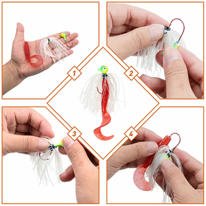DORISEA Jupes de jig en silicone DIY 88 brins pour leurres de pêche, <span class=keywords><strong>sensation</strong></span> parapluie pour la pêche en rivière, lac et ruisseau - Product Image 5