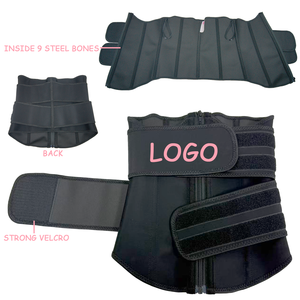 Faja Reductora de Cintura de Látex de Alta Calidad, Corsé de Doble Compresión, Entrenador de Cintura Adelgazante con Cremallera, 9 Varillas de Acero, 2 Cinturones - Product Image 1