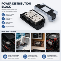 Bloc de distribution d'alimentation en cuivre à 2 voies, 2 entrées, 150A, 24V, répartiteur d'amplificateur audio pour voiture