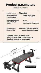 Multifungsi elektrik, alat koreksi tengkuk dan pinggang tempat tidur traksi tulang belakang ortopedi dapat disesuaikan portabel - Product Image 5