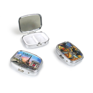 Caja de Medicamentos Cuadrada Personalizada, Mini Joyero, Recuerdo Turístico Francés, Caja Portátil para Organizar y Guardar Pastillas - Product Image 3