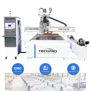 Çin en kaliteli 1300*2500mm ATC CNC router makine yatay mil ve satılık eksen döndürmek