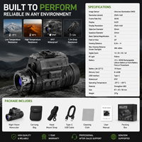 Kacamata Penglihatan Malam Digital yang Dipasang di Helm, Perangkat Penglihatan Malam Monokuler Fosfor Putih WiFi IPX7 Produsen OEM ODM