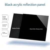 Plaque en acrylique noir massif PMMA pour découpe laser, signalétique, affichage, taille personnalisée, fourniture d'usine