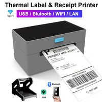 Imprimante thermique 4x6 blanche pour étiquettes d'expédition en rouleau, codes-barres, Wi-Fi Bluetooth, pour supermarché