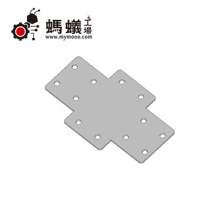Placa de Conexión de Perfil de Aluminio Ant Factory, 40 Ranuras, Serie 10, Acero Inoxidable GB799-1988, Uso en la Industria de la Construcción - Product Image 2