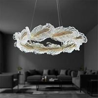 Lustre suspendu LED de luxe, éclairage moderne pour hôtel, salon, décoration, lustres en verre