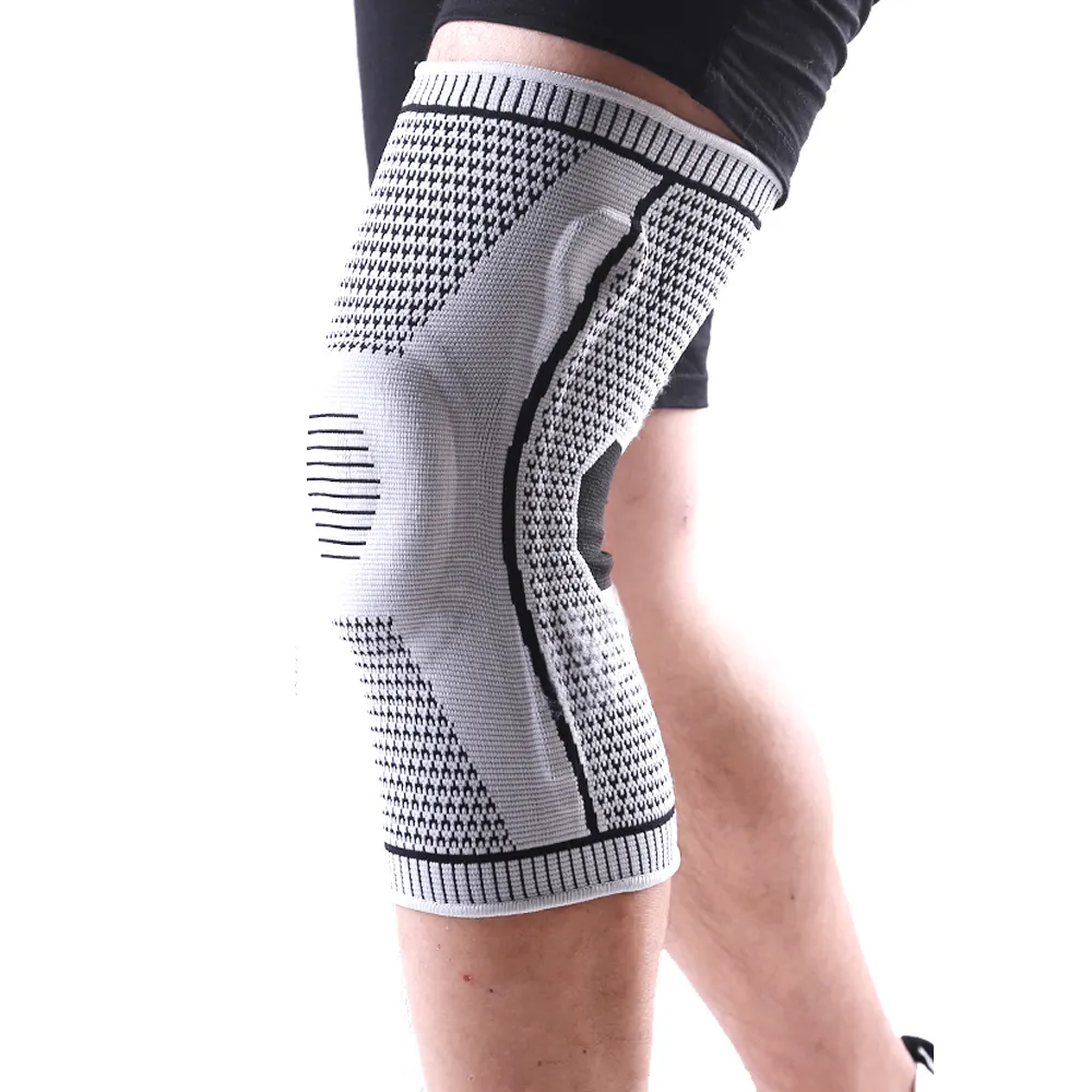 Medical Grade Professional Knee Brace Sports Knee Pads Silica Knee Protector with Patella Gel Pads and Side Stabilizers