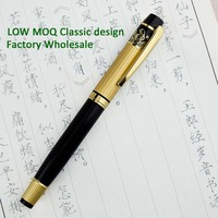 GemFully LOW quantité minimale de commande Design classique Stylo promotionnel de luxe Stylo à bille lourd Noir Or Marque Stylo à bille en métal