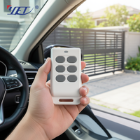 YET2208 433mhz Control Remoto Inalámbrico RF de 6 Teclas con Código Variable para Puertas Correderas, Batientes y Persianas Enrollables