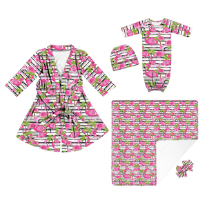 Saco de Dormir para Bebé con Estampado de Bambú, Camisón para Adulto, Gorro para Bebé, Manta, Saco de Dormir, Regalo para Embarazadas - Product Image 1