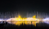 Fuente de Agua Danzante para Exteriores con Luces LED de Colores Cambiantes, Control por Programación DMX512, Fabricada en China