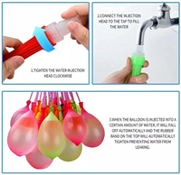 Ballons d'eau en latex de 3 pouces en gros, 111 pièces/sac, auto-scellants, remplissage rapide et bombes à eau magiques pour l'été en extérieur