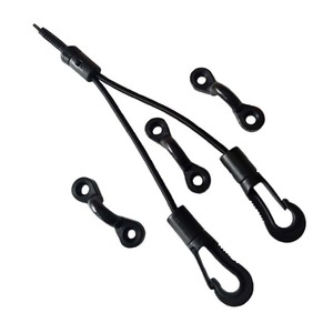 Outdoor Elastic <b>Rope</b> With Hook 3mm Black Plastic Universal <b>Guy</b> <b>Ropes</b> Set For Camping Gear Storage - Product Image 2