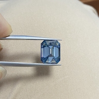Mqhq — pierres précieuses VVS1, nouveauté, couleur bleue, 9x11mm, 5 prises, en forme d'émeraude, diamant momanite