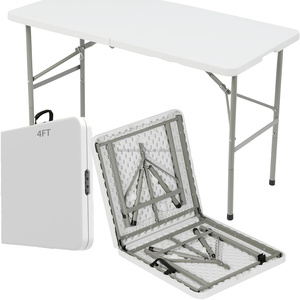 <span class=keywords><strong>Table</strong></span> <span class=keywords><strong>pliante</strong></span> portable d'extérieur blanche de 6/8 pieds, <span class=keywords><strong>table</strong></span> de restaurant pliable, ensemble de tables et chaises en plastique pour événements et fêtes - Product Image 1