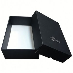 Boîte cosmétique rectangulaire de luxe auto-assemblable avec pelliculage mat et gaufrage, emballage cadeau deux pièces (couvercle et base) - Product Image 2