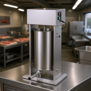 Machine à farcir les saucisses 55 lb (25 L) verticale en acier inoxydable 5 tubes, remplisseuse de viande électrique monophasée 220 V pour usage industriel - Product Image 2