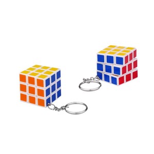 <b>Mini</b> 3x3 Rubik's Cube Keychain 35mm Six Color Printed Brain Teaser Toy For Teens Unisex - Product Image 2