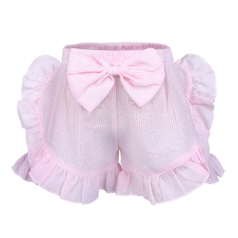 Vente en gros de culottes d'été pour enfants shorts pour bébés personnalisés pour filles seersucker Baby Bloomers