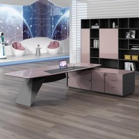 Ensemble de chaises de bureau en bois laqué écologique sans peinture ; Bureau de direction moderne et minimaliste pour espaces commerciaux
