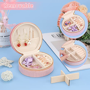 Boîtes à bijoux portables en cuir PU, simples, créatives, petites, de luxe, personnalisées - Product Image 2