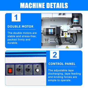 ماكينة تحزيم وتغليف أفقية صغيرة نصف أوتوماتيكية من Wallepac طراز A2T للاستخدام المكتبي، تعمل بشريط بلاستيكي من البولي بروبلين بعرض 5 مم لتغليف الصناديق والكرتون - Product Image 4