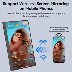 จอภาพขนาด 15.6 นิ้ว FHD IPS พร้อมขาตั้งแบบ Smart Cover สำหรับแล็ปท็อป คอมพิวเตอร์ สำนักงานเคลื่อนที่ ทำงานที่บ้าน จอภาพพกพาพร้อมแบตเตอรี่ - Product Image 4