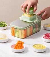 Groothandel Aardappelsnijder Roestvrijstalen Groentesnijder Met Mandje Zonder Slip Fruit Groentegereedschap Julienne Verstelbare Mandoline