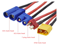 EC3 EC5 XT30 XT60 XT90 EC8 TRX Connecteur Mâle vers Câble de Charge 4mm 12AWG 14AWG Câble Adaptateur pour Chargeur de Batterie RC