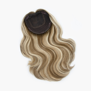 Topper de cheveux humains Remy à cuticules européennes de 14 pouces, bouclés soyeux, casher juif, style libre, densité 120% - Product Image 4