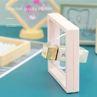Boîte de présentation de bijoux en film mince en PS 9x9cm avec fermeture à boucle, options de couleur personnalisées pour le rangement des bagues, colliers, bracelets et boucles d'oreilles