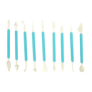 9 piezas de herramientas de decoración de pasteles Fondant, juego de herramientas de cerámica, Kit de cerámica, herramientas de escultura de arcilla de plástico DIY - Product Image 1
