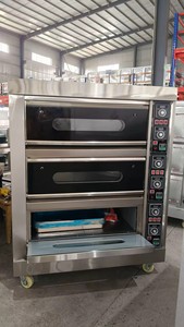 Four à sole électrique commercial 19,5 kW, 3 niveaux, 6 plateaux, haute puissance, pour la production en grande boulangerie, pizzeria et restaurant - Product Image 2