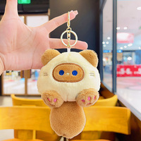 HY Squeak Chao Cool Meng Série Chat Décontracté Poupée en Peluche Bibi Meow Mi Planet Buckle Pendentif pour Sac d'École d'Étudiant Porte-clés