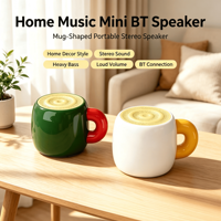 Mini haut-parleur sans fil portable en forme de tasse pour Bluetooth 5.4, son stéréo, volume puissant, basses profondes, en métal, micro intégré, longue autonomie, 5W