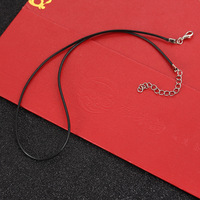 Cordon en Cuir Noir, Ligne Cirée avec Fermoir Homard, Accessoires de Bijoux pour Pendentifs Pierres Précieuses, Chaîne Cordon de Collier