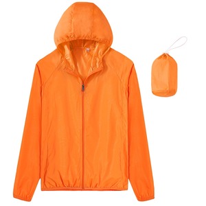 Primavera hombres mujeres abrigo ligero secado rápido deporte correr al aire libre senderismo lluvia cremallera impermeable Unisex chaqueta cortavientos con capucha - Product Image 4