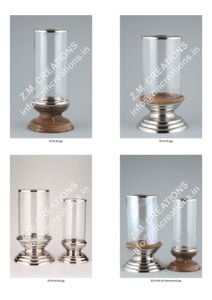 Candelabro de Aluminio y Vidrio Hecho a Mano con Diseño Europeo, Centro de Mesa para Bodas, Ecológico, Aromático, Disponible en Color Estaño - Product Image 2