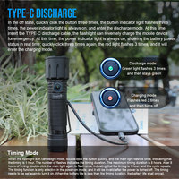 Lampe torche LED MT26 haute puissance 3300LM, étanche IP68, avec base magnétique, en aluminium, batterie 21700, pour le camping, le travail en extérieur