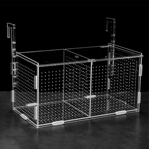 Fall Season Rectangle Acrylic <strong>Betta</strong> <strong>Tank</strong> Home Aquarium Breeding Isolation Box Double Layers Eco Friendly Plastic Rumble <strong>Fish</strong> - Product Image 2
