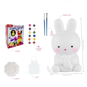 Enfants apprentissage précoce <span class=keywords><strong>couleur</strong></span> <span class=keywords><strong>dessin</strong></span> jouet Multi Styles <span class=keywords><strong>lapin</strong></span> animaux modèle veilleuse bricolage peint Graffiti créatif veilleuse - Product Image 1