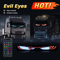 Cars Devil Eyes Headlamp LED Matrix Panel Eye Lamp Soft Led Display Window Pantalla Led flexible programable grande para camión Coche