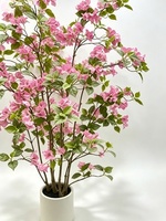 Pohon Bonsai Buatan Sutra Mewah dengan Bunga Bougainvillea - Dekorasi Rumah Ramah Lingkungan yang Tahan Lama