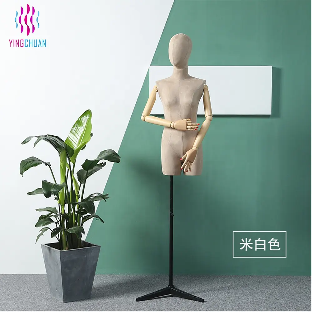 Fashion Woman Model Female Fabric Mannequin Cloth Foam Display Mannequin For Sale