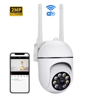Cámara de Red Interior, Antena Doble, Cámara IP Inalámbrica Inteligente PTZ, Visión Nocturna Wifi 1080P, Cámara de Seguridad para el Hogar, Cámara de Vigilancia