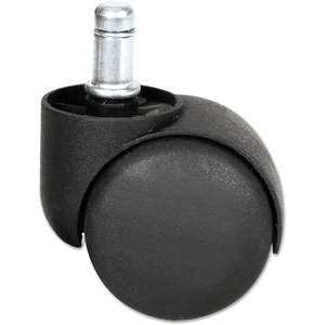 Ruedas con Capucha Alera de Doble Rueda, Tipo Anillo de Agarre, Vástago Tipo B, Rueda de Nailon Duro de 1.5\", Negro Mate - Juego de 5 - Product Image 2