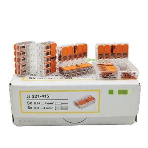 221-415 WAGOSコネクタ5導体221-415 WAGOSスプライシングコネクタレバー付き221415 5ウェイコネクタ4mmジャックスプリング221 415 - Product Image 1